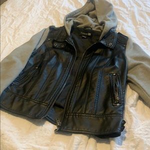 F21 Hooded Moto Jacket